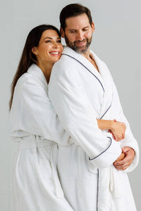 Men's Full Length Resort Terry Cloth Robe Mens>Sleepwear>Robe Fishers Finery White Large/X-Large