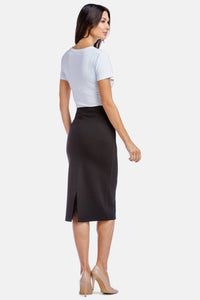 Women's Ponte Knit Midi Length Pencil Skirt Womens>Skirt Fishers Finery 