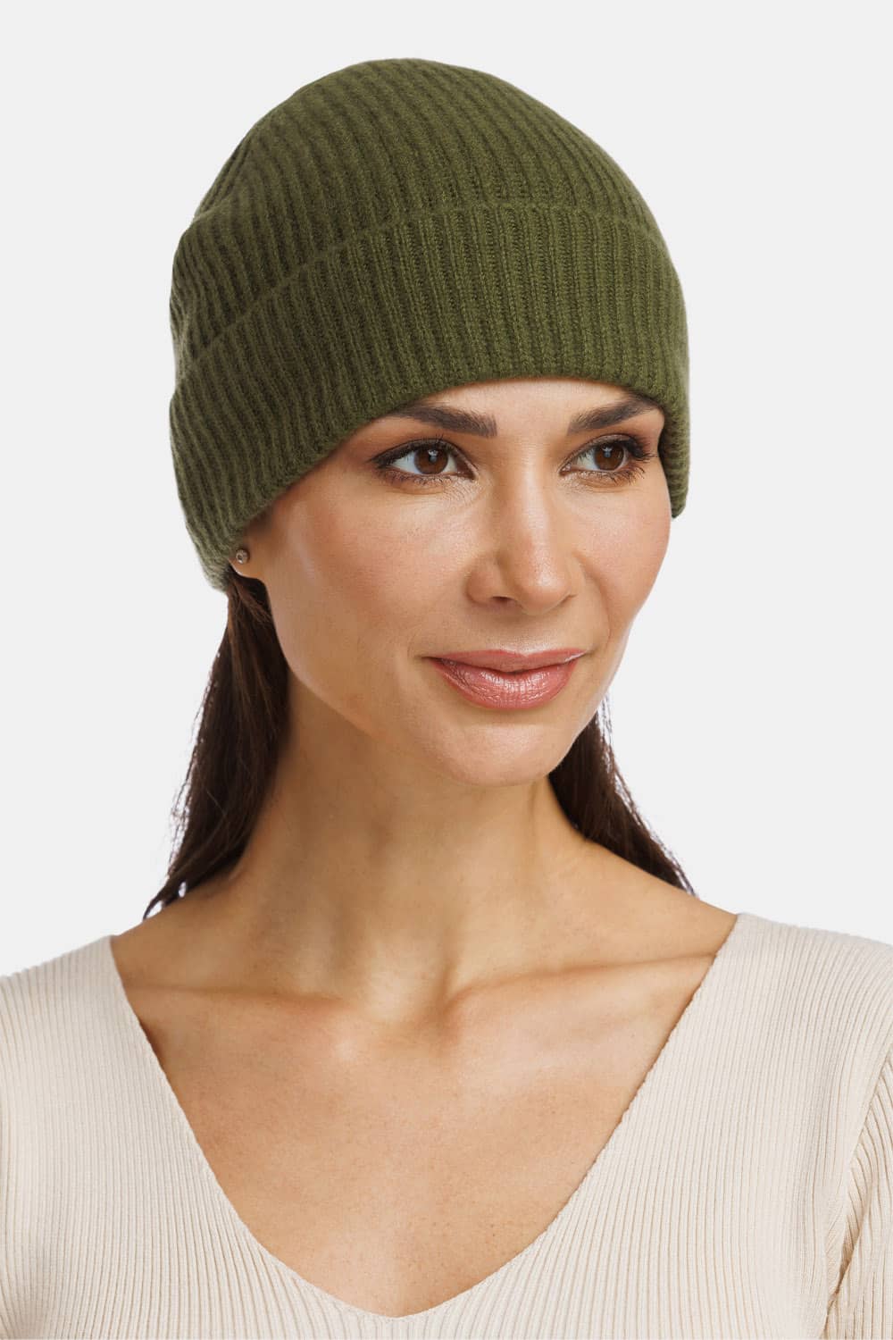 Ribbed-knit embellished cashmere beanie