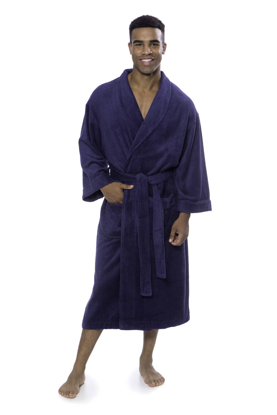 Bamboo Terry Cloth Robe Women's Fleece Bathrobe Soft Cozy Homewear