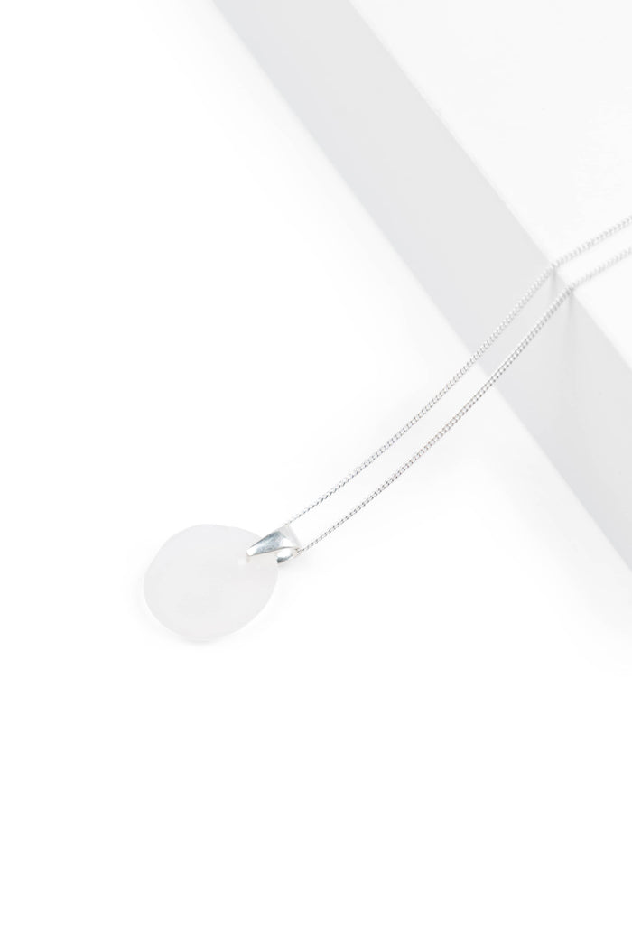 Sea Glass Pinch Bail Necklace with Gift Box Womens>Accessories>Jewelry Fishers Finery White