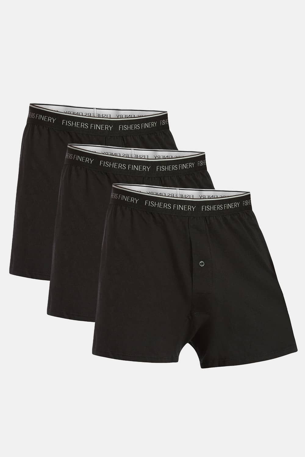Men's Cotton-Rich Fitness Boxer Shorts 500 (3-pack) - Black/Grey/Navy