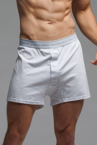 Men's Relaxed Fit Soft Knit Boxer - Multi Pack Options Mens>Underwear Fishers Finery White Small Single Pack