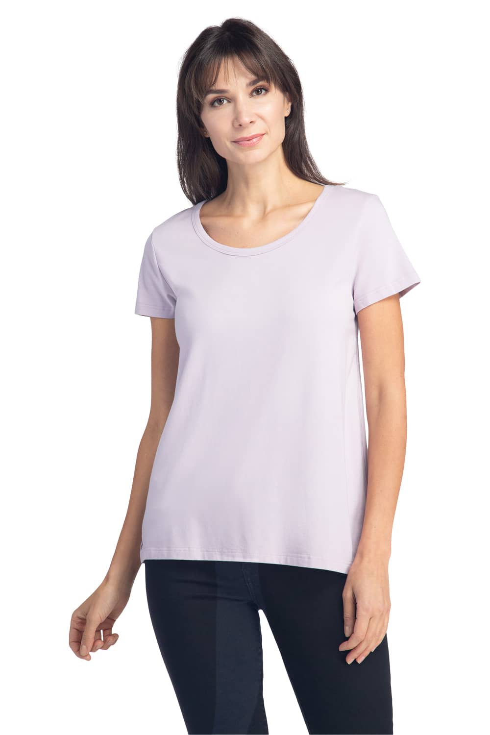 Fishers Finery Women's Ecofabric Short Sleeve Classic Fit V Neck