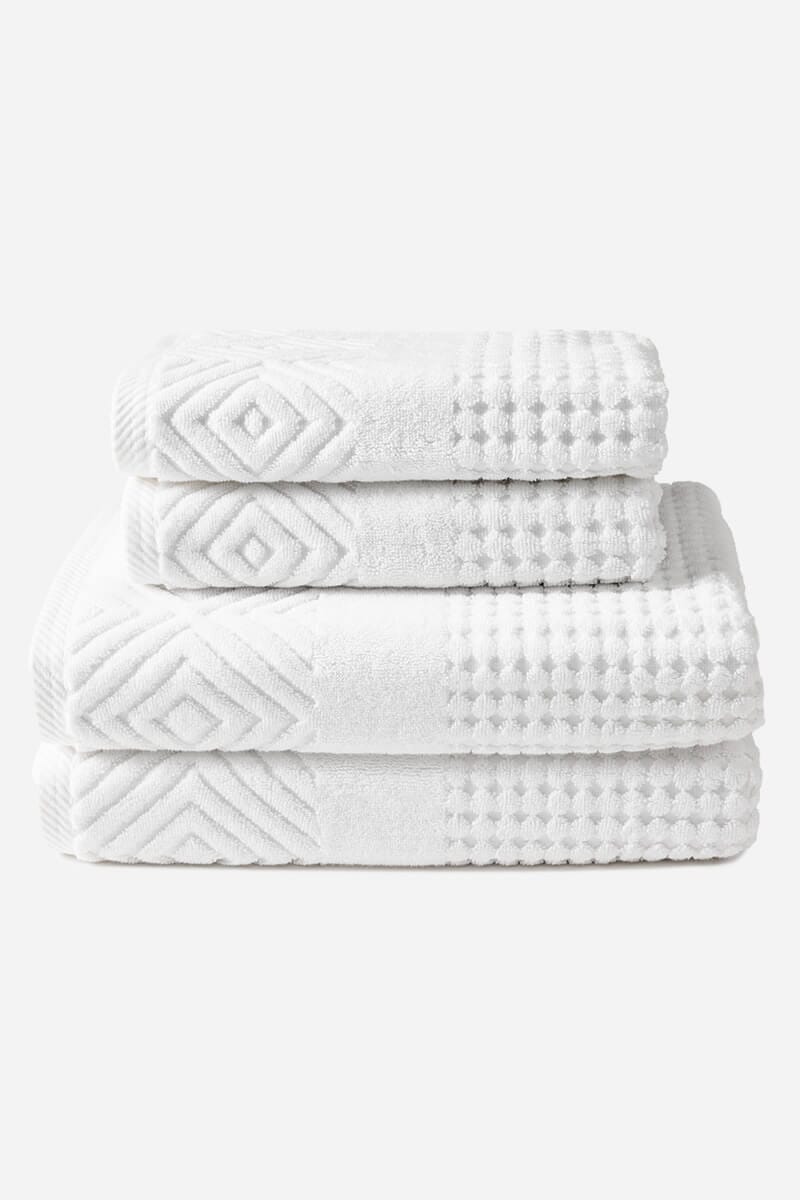 10-Pack Organic Cotton Baby-Terry Wash Cloths, Bright White
