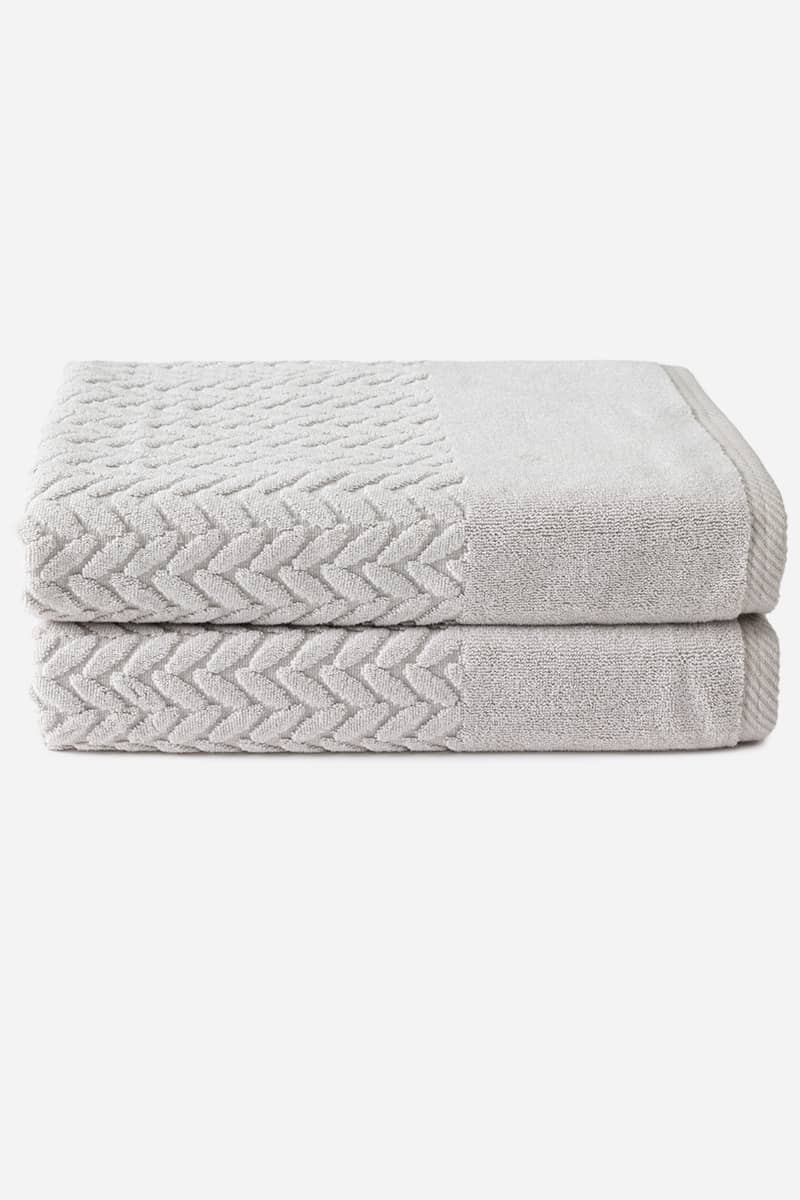 Malory Jacquard 600 GSM Combed Cotton 6 Piece Towel Set Color: Taupe