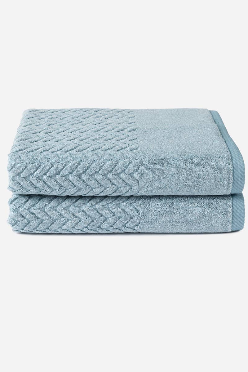 Wholesale Designer Luxury Bath Towel Set In Smoke Blue