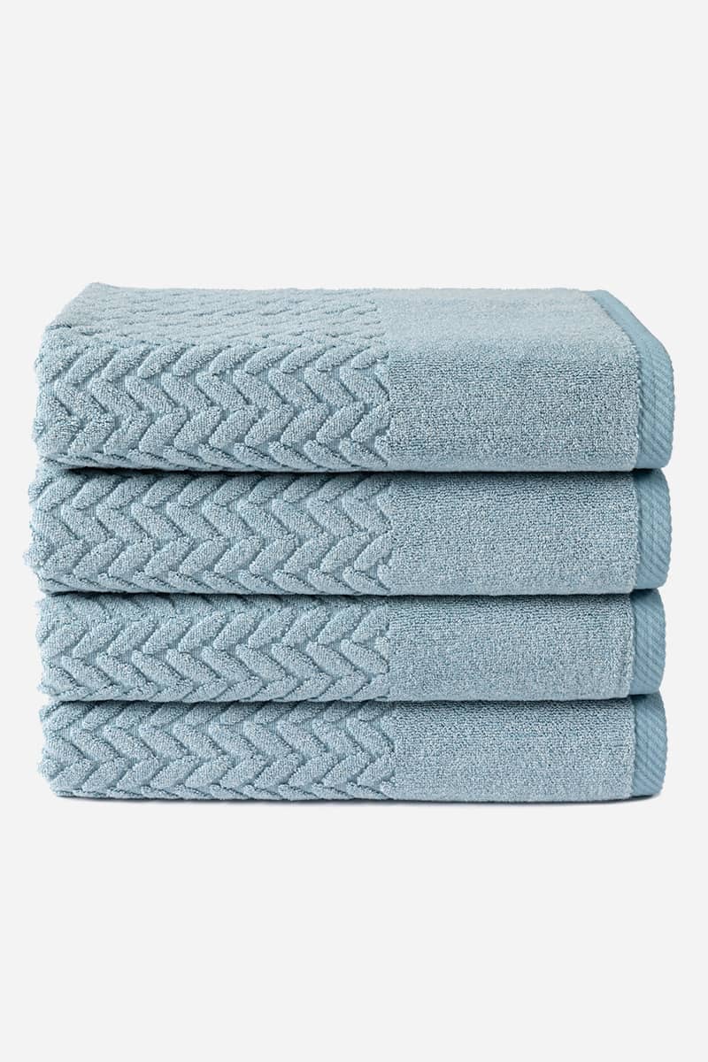 Wholesale Designer Luxury Bath Towel Set In Smoke Blue