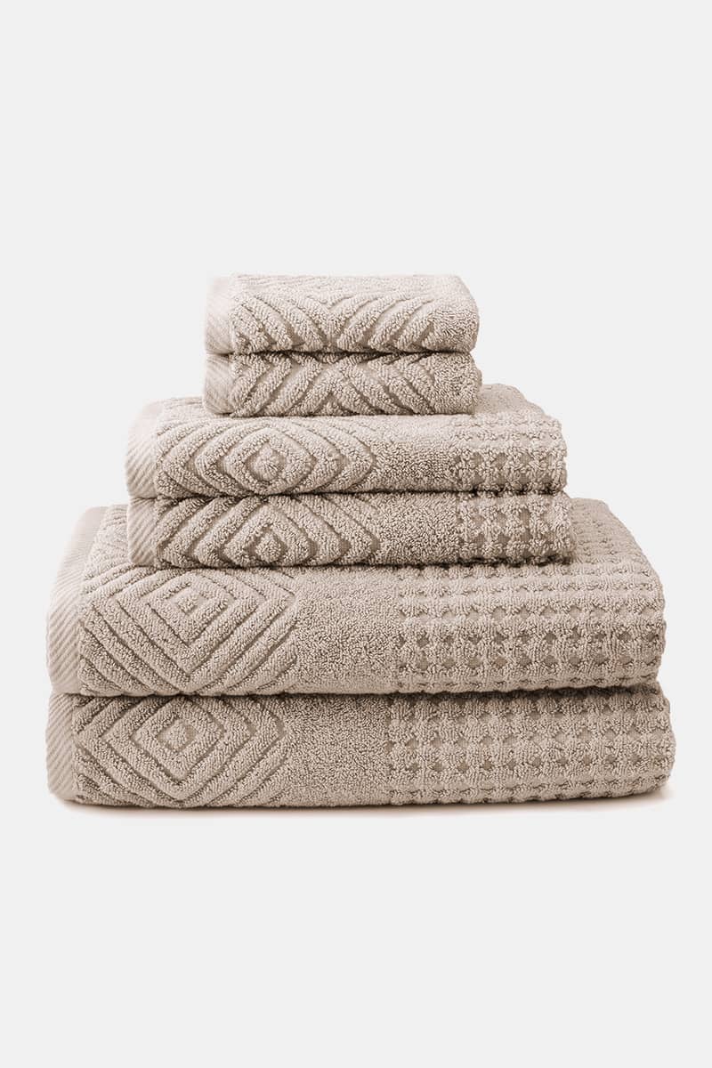 Waffle Weave Bath Towel Set - Classic Style (Cream)