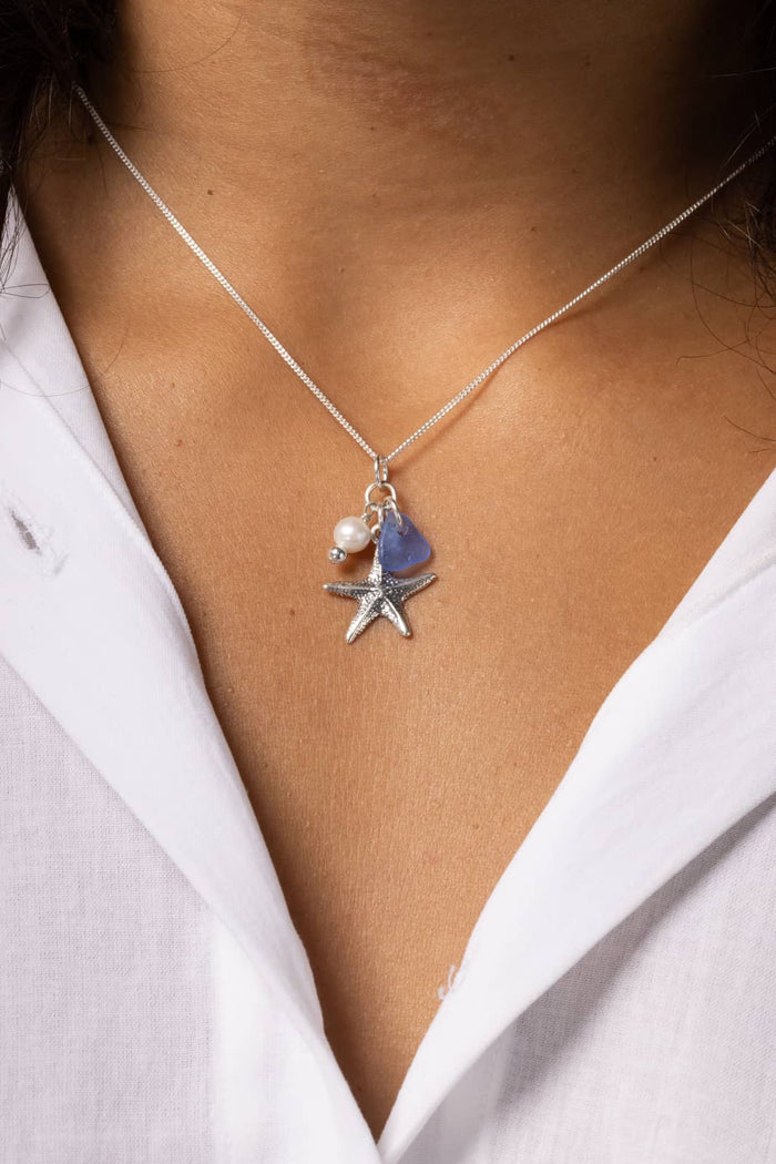 Starfish and Pearl Necklace with Gift Box Womens>Accessories>Jewelry Fishers Finery