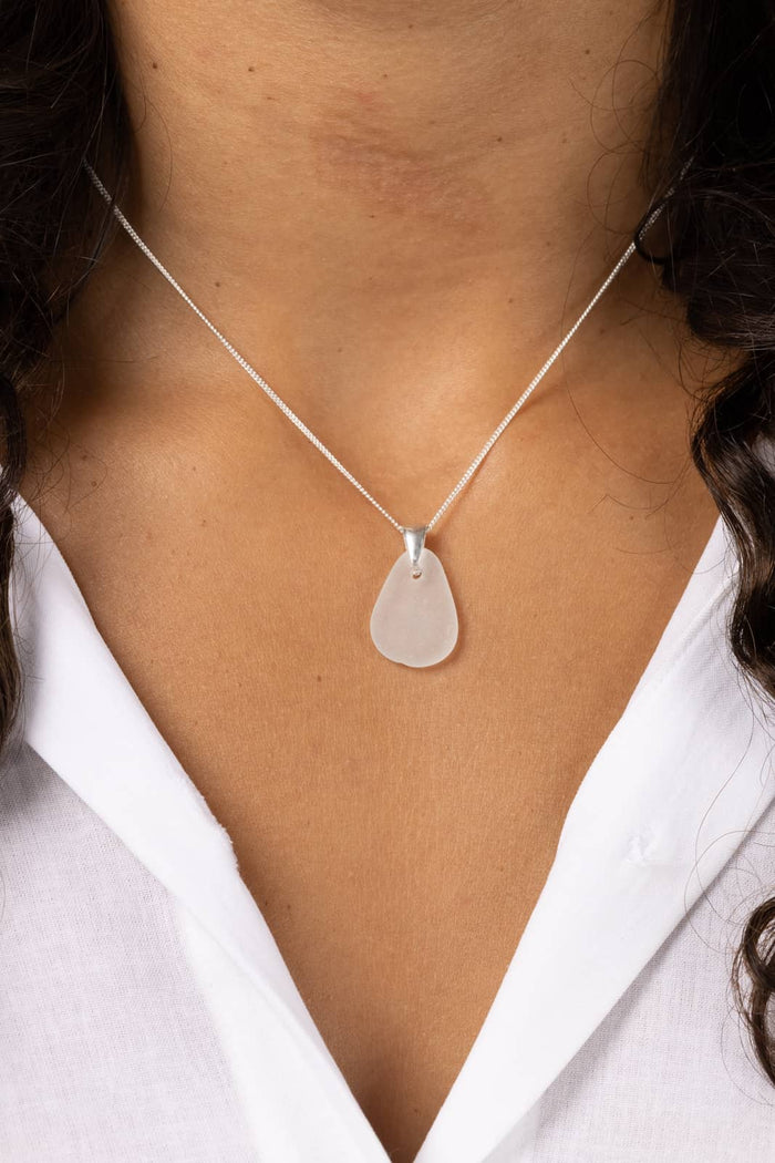 Sea Glass Pinch Bail Necklace with Gift Box Womens>Accessories>Jewelry Fishers Finery