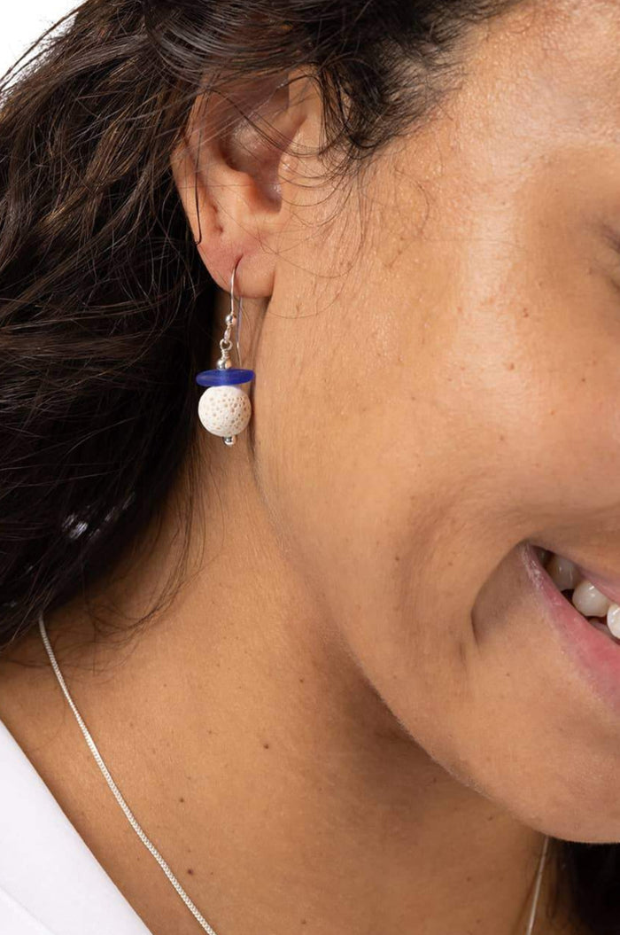 Sea Glass & Diffuser Earrings with Gift Box Womens>Accessories>Jewelry Fishers Finery