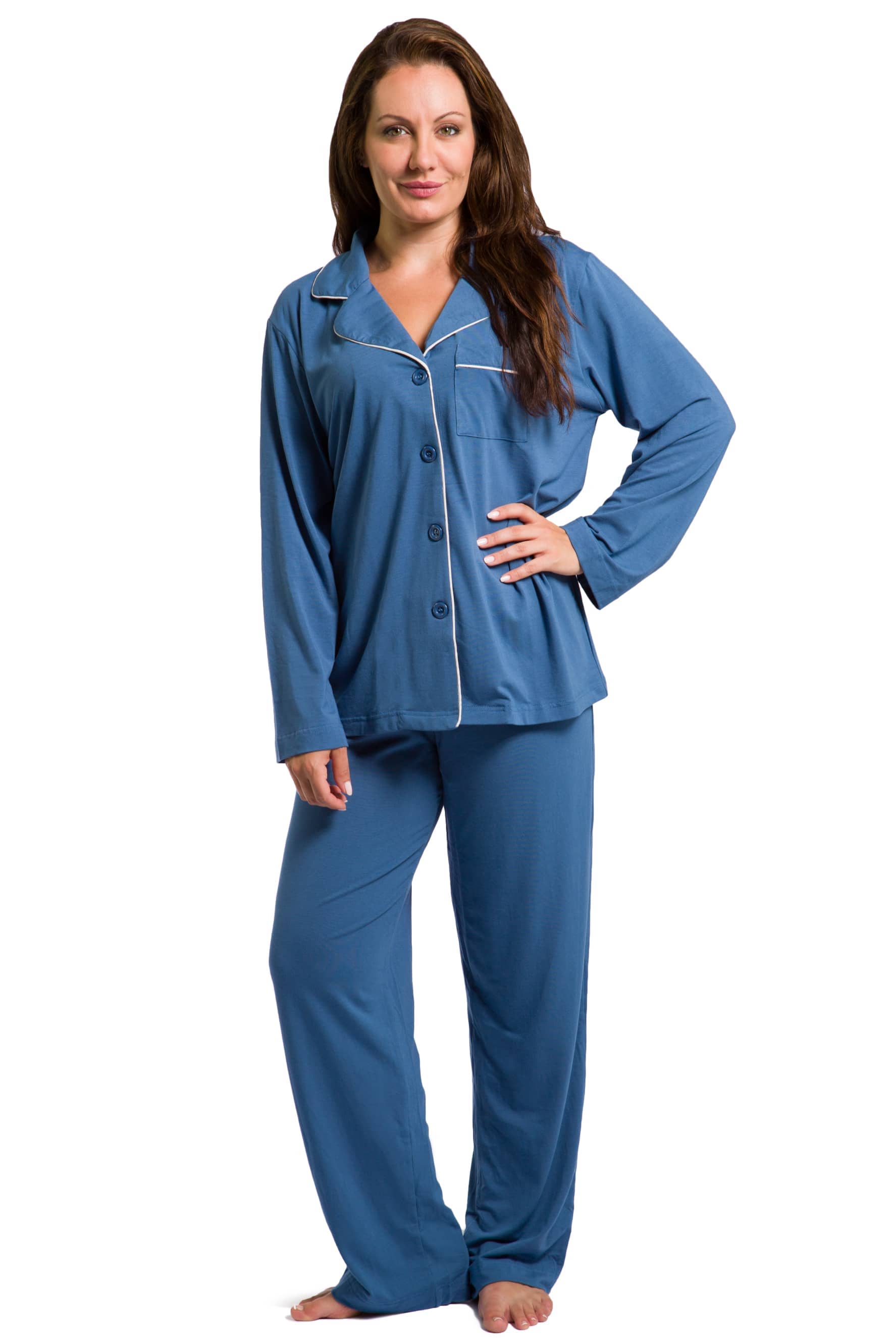 Radiant Queen Womens Cotton Pajama Set Long Sleeve
