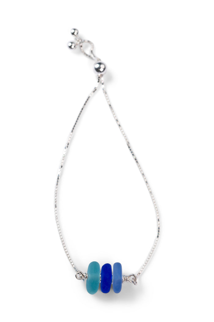 Adjustable Three Stone Bracelet with Gift Box Womens>Accessories>Jewelry Fishers Finery Blues