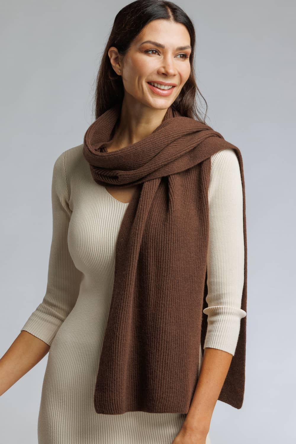 Cashmere Scarves, Our Premium Ribbed Cashmere Scarf
