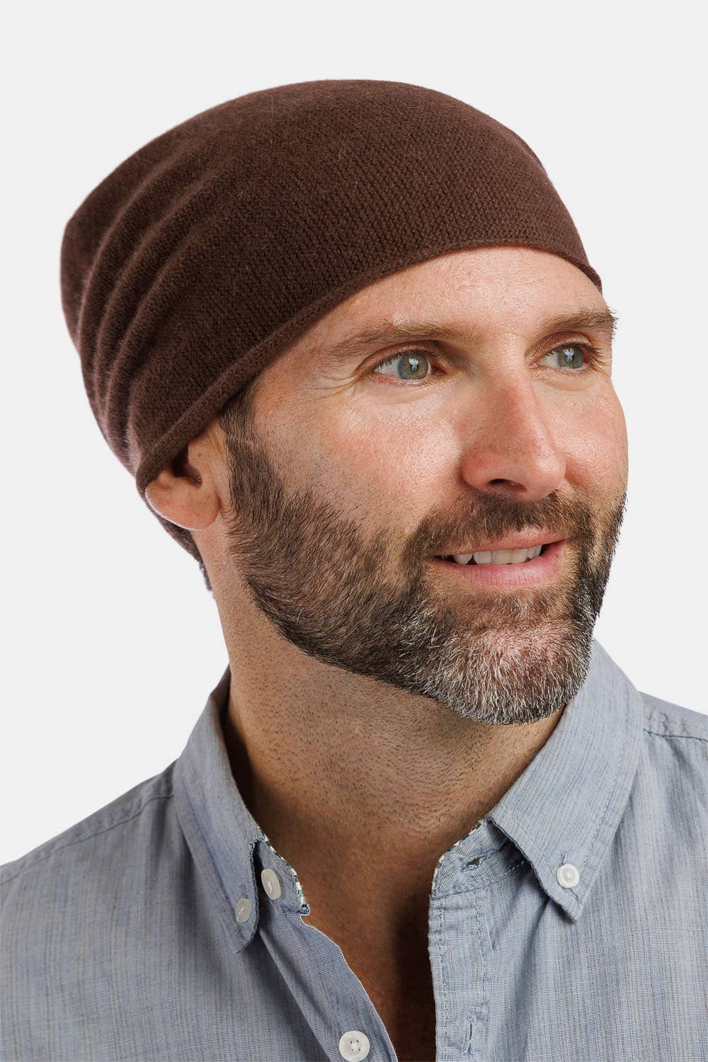 Men's Pure Cashmere Beanies | Cashmere Slouchy Beanie | Fishers Finery