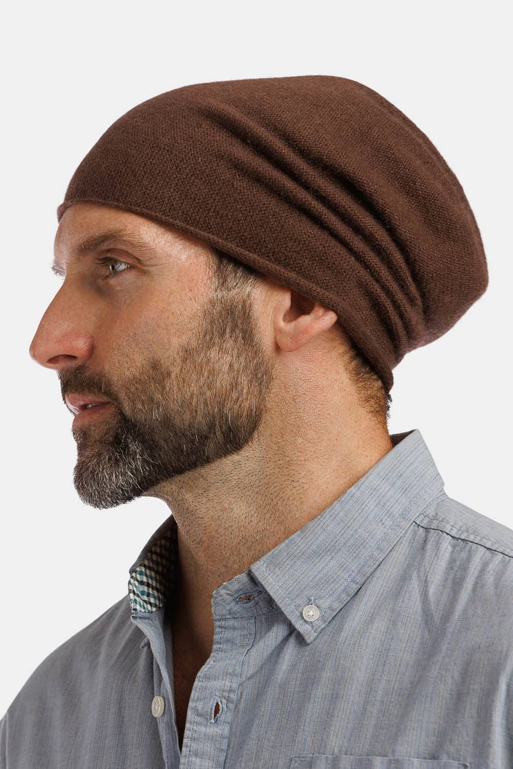 Men's 100% Pure Cashmere Slouchy Beanie Mens>Accessories>Hat Fishers Finery 