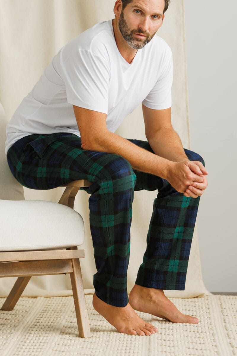 Mens Classic Plaid Pajama Pants