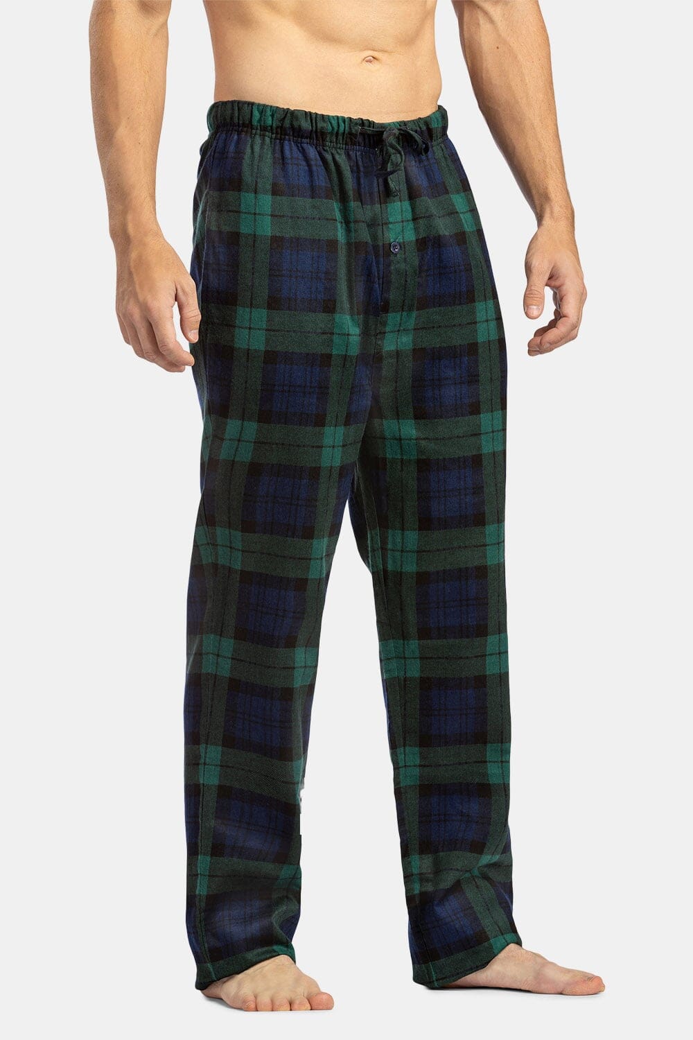Men's Flannel Pajama Shorts - Super Soft Cotton Plaid Shorts with