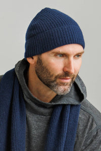 Men's 100% Pure Cashmere Ribbed Hat Mens>Accessories>Hat Fishers Finery 