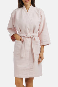 Women's Modal Kimono Resort Spa Robe with Quilted Design Womens>Sleep and Lounge>Robe Fishers Finery Heavenly Pink X-Small