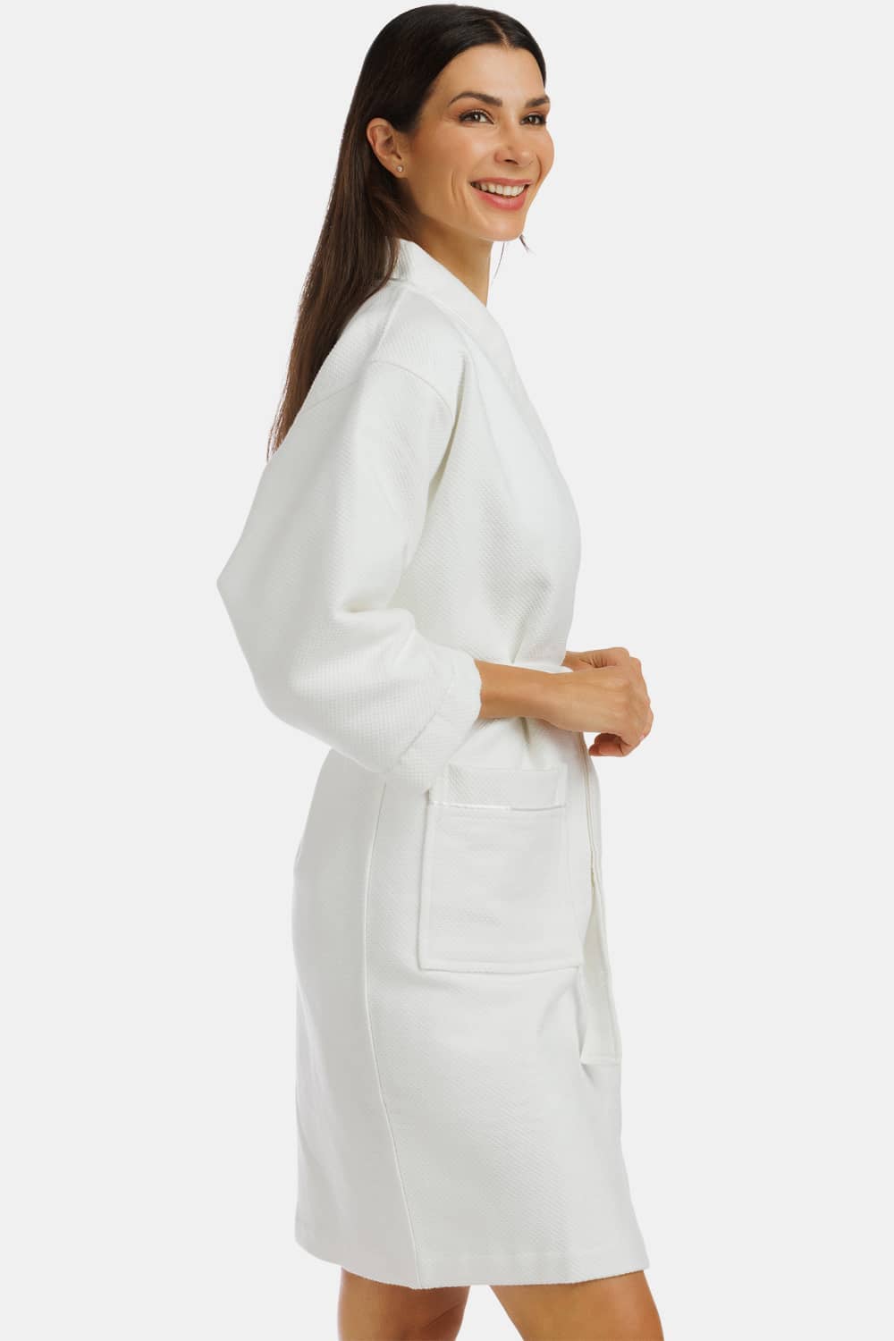 Women's Modal Kimono Resort Spa Robe with Quilted Design Womens>Sleep and Lounge>Robe Fishers Finery