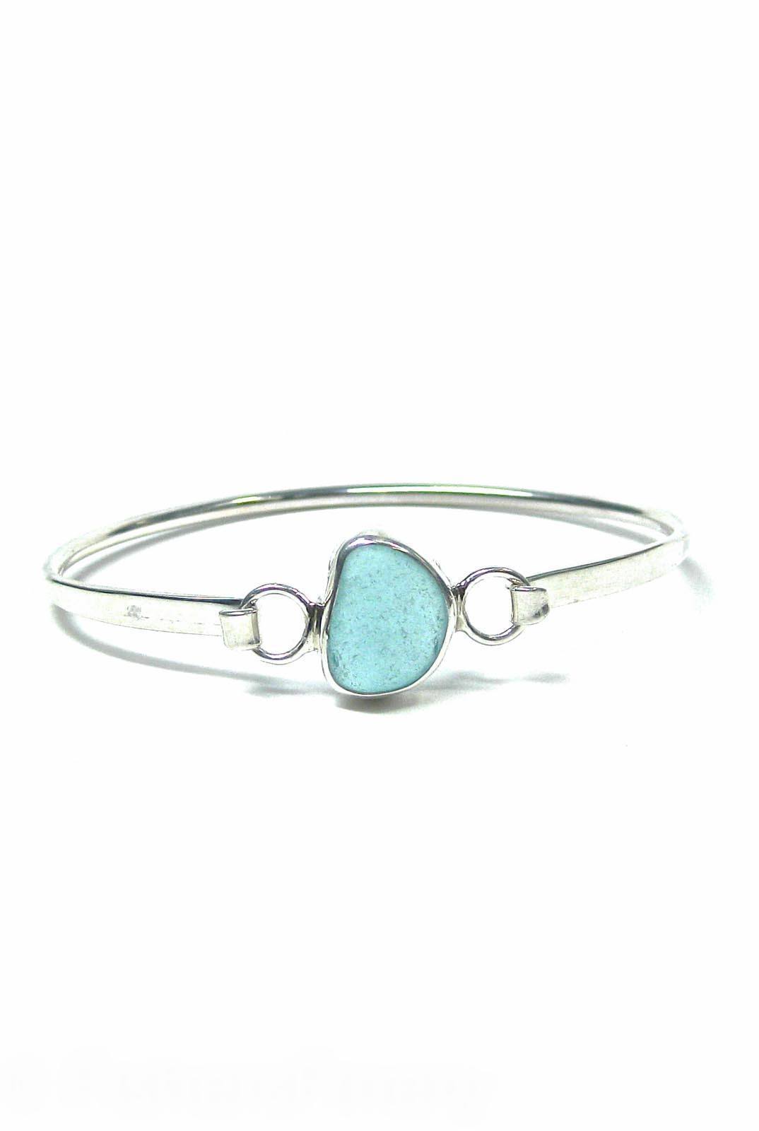 Bezel Bangle Bracelet with Gift Box Womens>Accessories>Jewelry Fishers Finery Aqua 