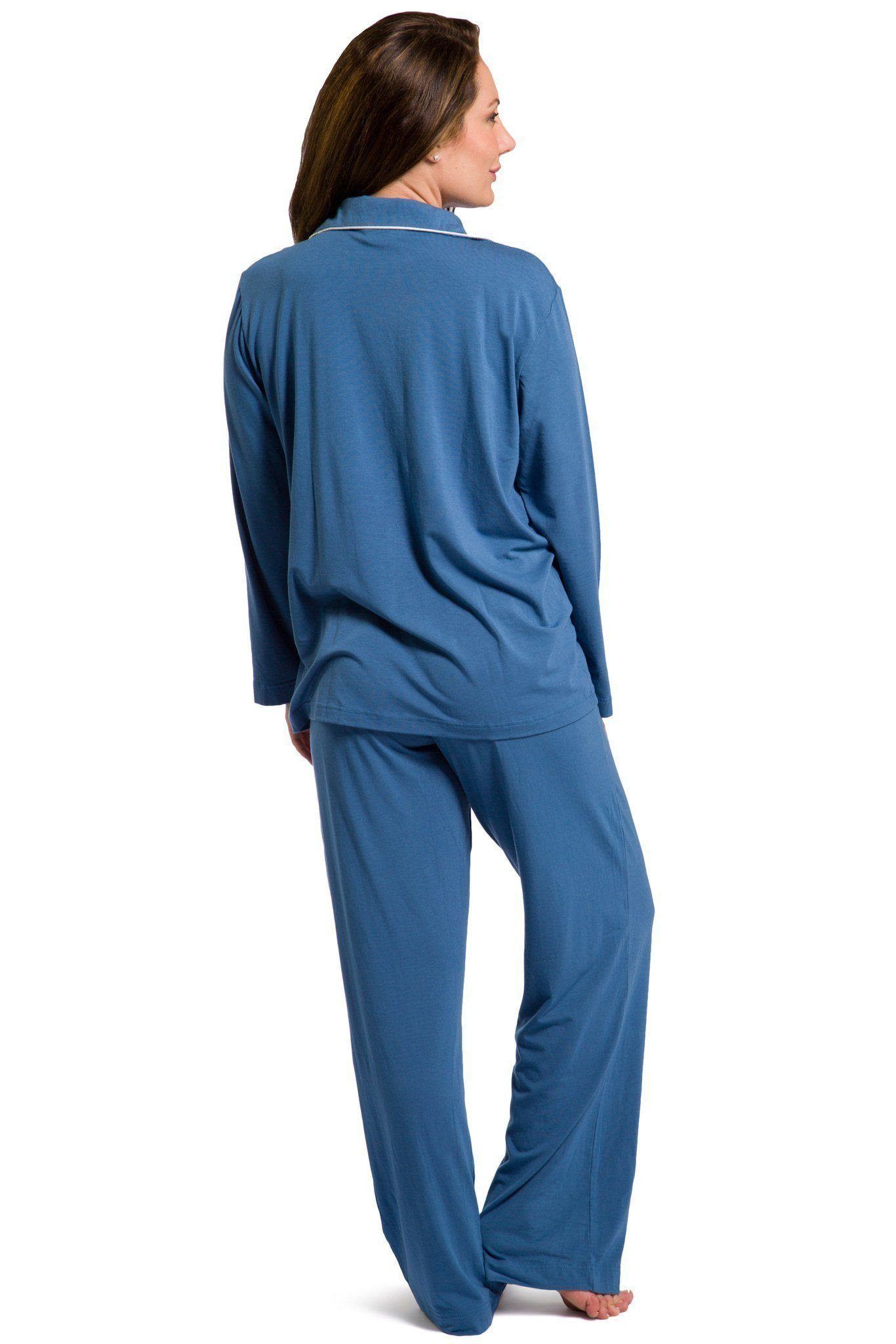 PrinStory Women's Pajama Sets Sleepshirt for Women Pajamas Shorts Womens  Capri Pajama Set With Pockets Woman Pajamas Fashion (Navy Blue XL) - Yahoo  Shopping